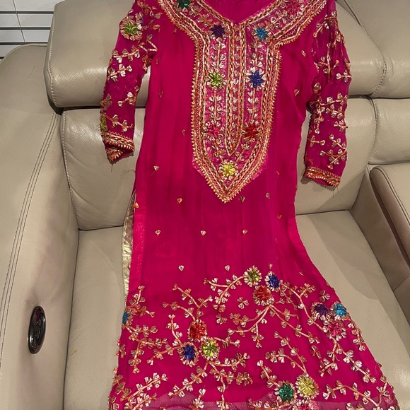 Pure chiffon gota work outfit